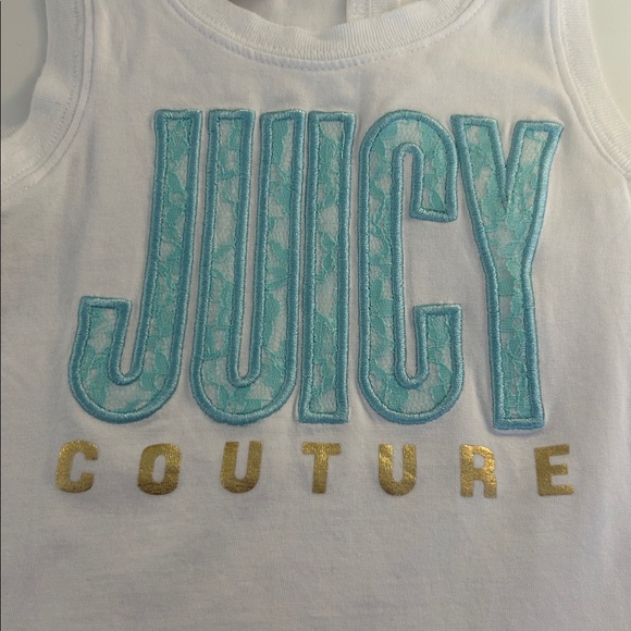 Juicy Couture Girl's White Summer Spring Casual Spellout Tank Top Size 5 - Picture 2 of 5